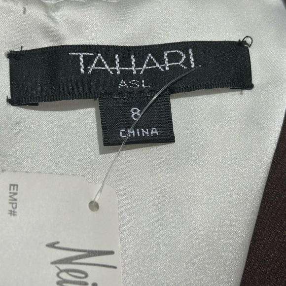 NWT TAHARI s8 ivory sheath dress-made exclusively for NEIMAN MARCUS-Macrame’ - Picture 3 of 11